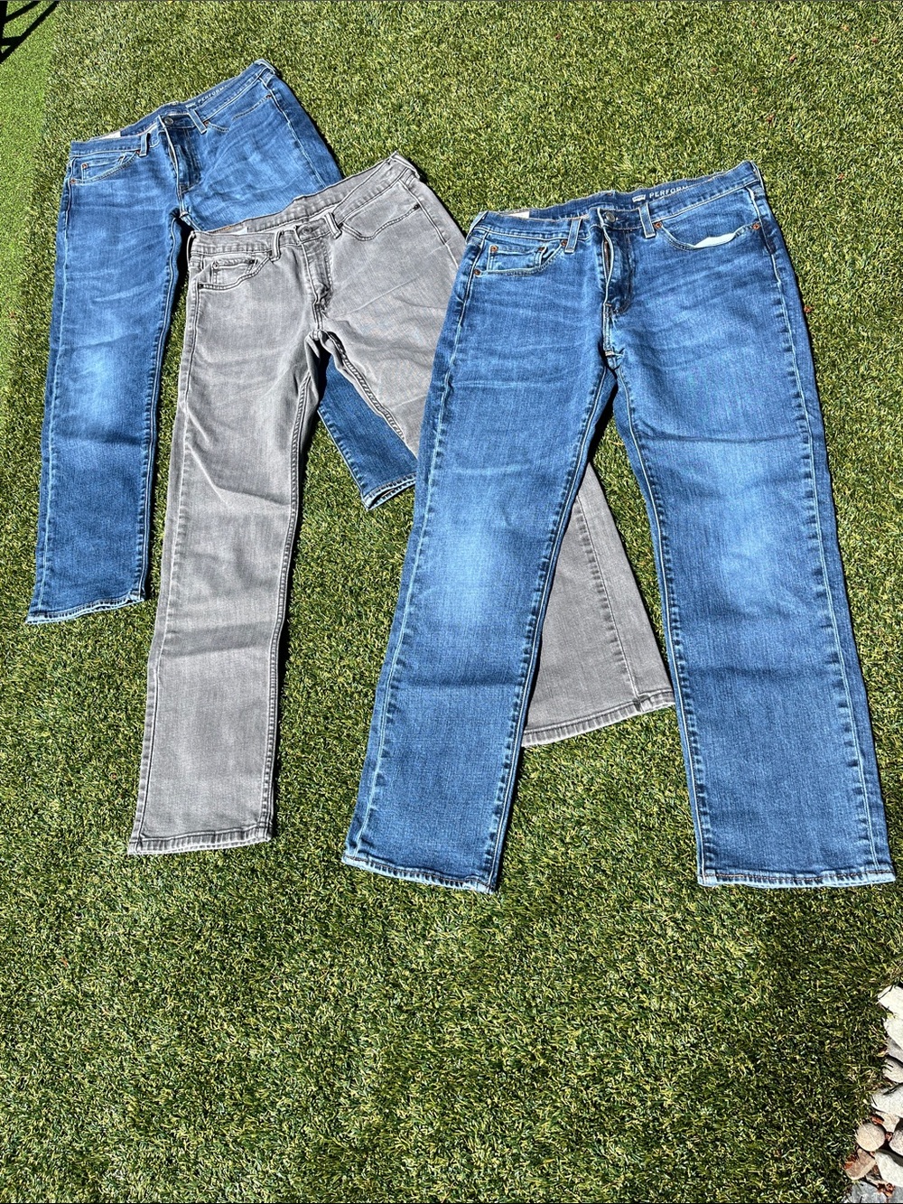 Levi’s 32x32 Men's 514 bundle 3 pair blue & grey